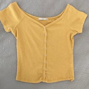 Mustard Yellow Button-Up Shirt